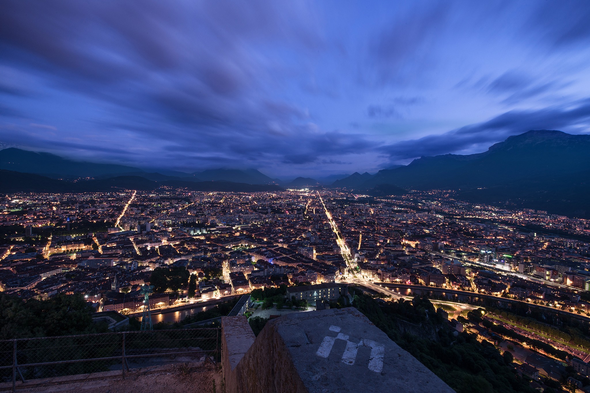 Grenoble de la Bastille | Paysage de nuit © Pierre ROLIN - Photographe Nancy - Lorraine / Grand Est