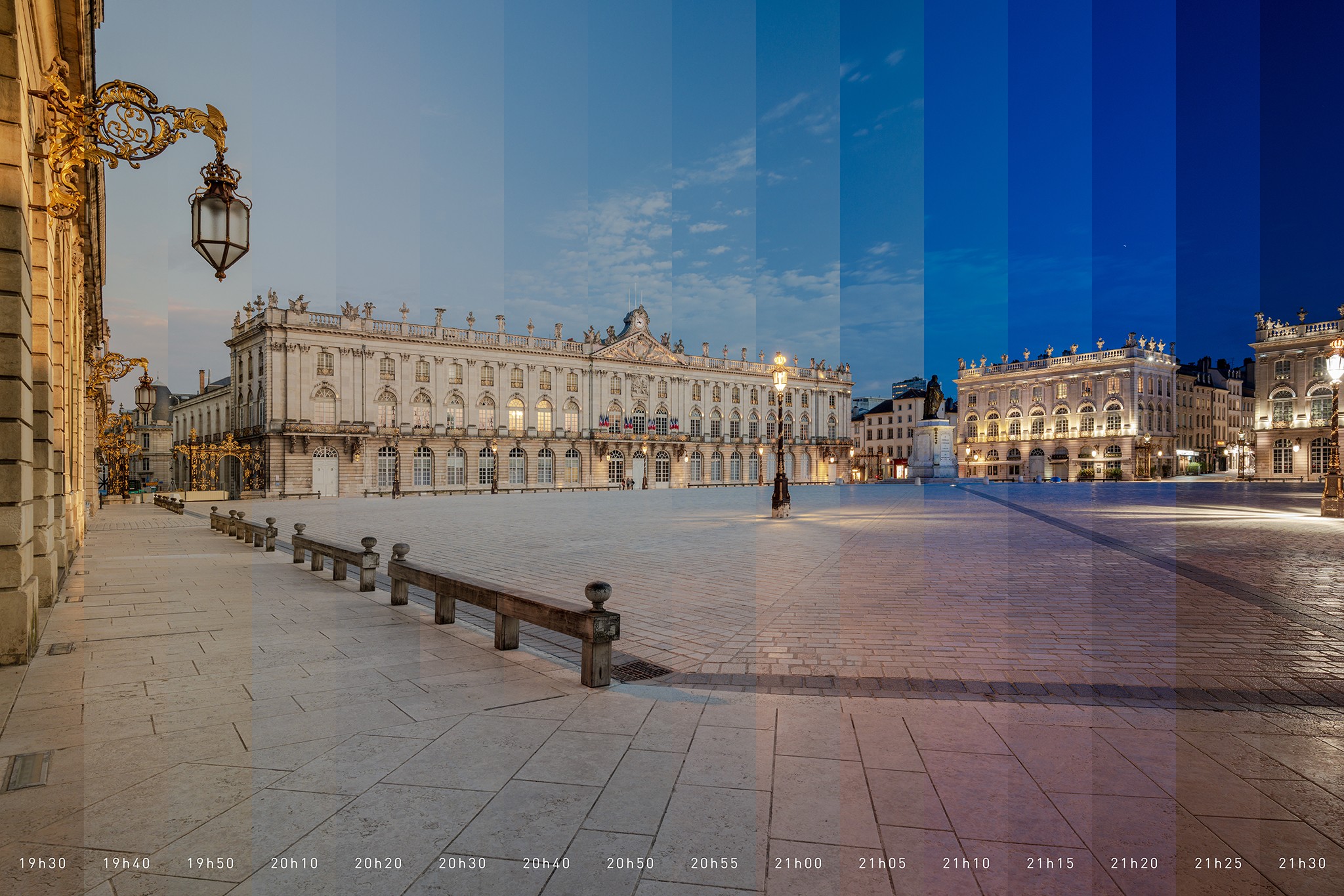 Timeslice sur la Place Stanislas, passage du jour à la nuit | Nancy © Pierre ROLIN - Photographe Nancy - Lorraine / Grand Est