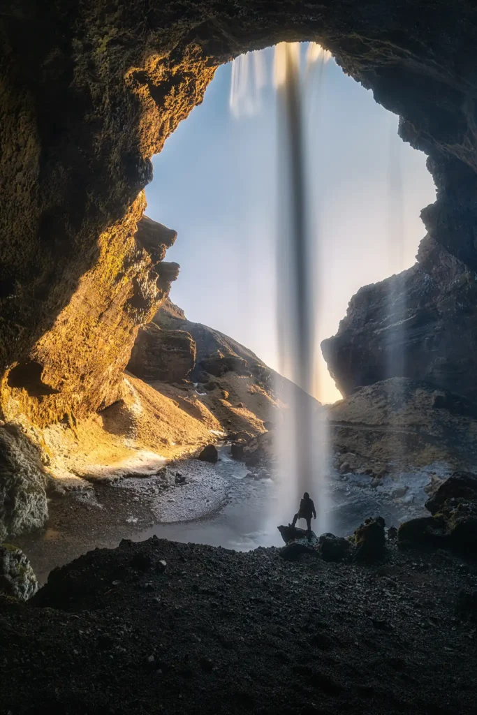 Cascade en pose longue - Côte sud Islande © Pierre ROLIN - Photographe paysages Nancy - Lorraine / Grand Est